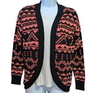 Kirra Cardigan Sweater Long Sleeve Pink Black Women's Size XS Extra Small
